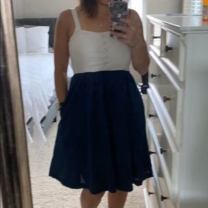 Anthropologie two-tone dress